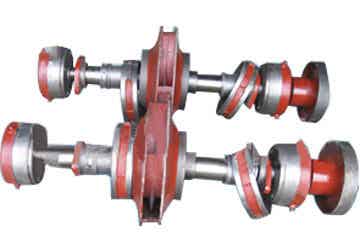 S,SH型双吸中开泵转子，叶轮，泵轴，口环，轴承体